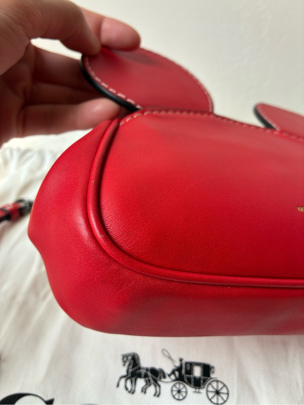 Coach 1941 x Disney Mickey Mouse Ears Red Kisslock Wristlet/Clutch - Picture 4 of 11